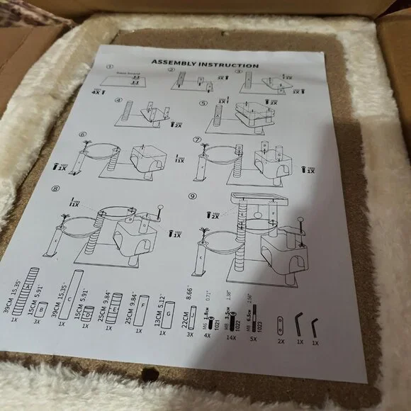 YOUPET 43.5" Cat Tree Tower With Cat Condo And Scratching Post For Indoor Cats, - Picture 2 of 4